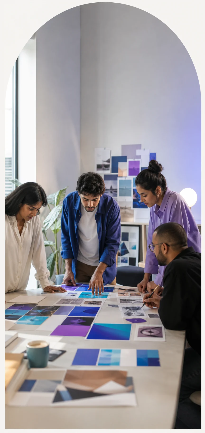 Creative strategy team building a campaign direction